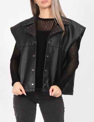 Vesta oversize Noisy May, negru