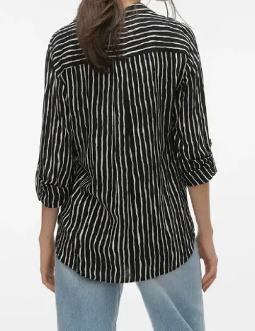 Camasa Vero Moda, alb/negru Negru