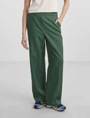 Pantaloni Pieces, verde Verde