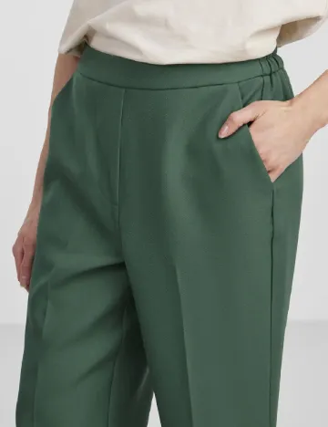 Pantaloni Pieces, verde Verde