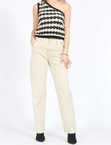 Pantaloni LMTD, bej Crem