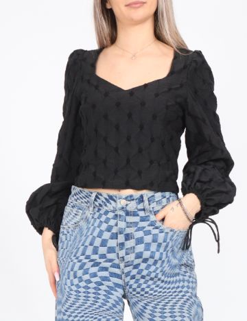 Top Vero Moda, negru