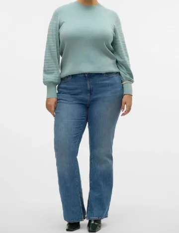 Bluza Vero Moda Curve, verde Verde