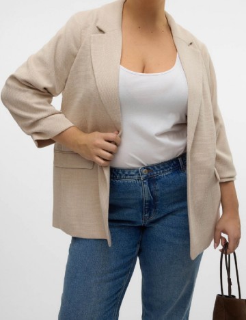 Blazer Vero Moda Curve, crem