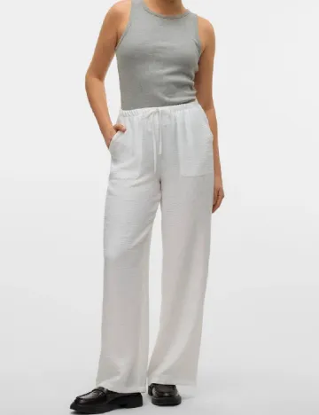 Pantaloni Vero Moda, alb Alb