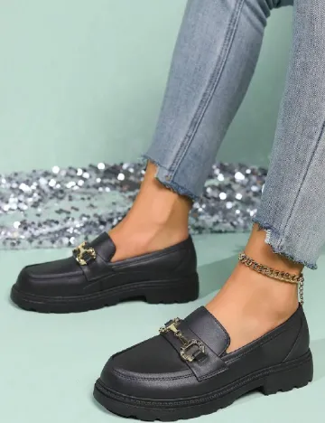 Mocasini SHEIN, negru Negru