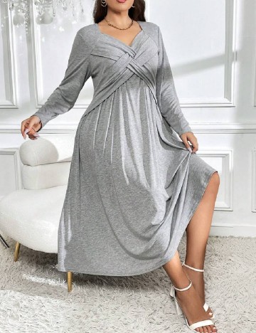 Rochie medie SHEIN CURVE, gri