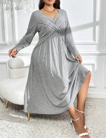 Rochie medie SHEIN CURVE, gri Gri