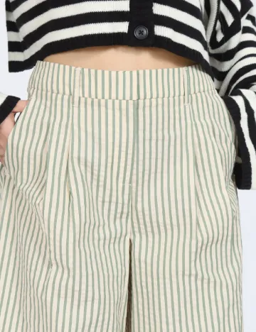 Pantaloni Vero Moda, crem/verde Verde