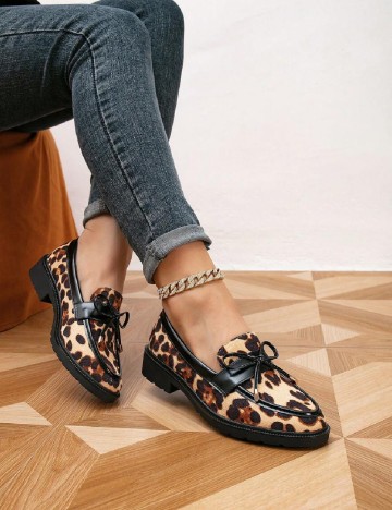 Mocasini SHEIN, animal print