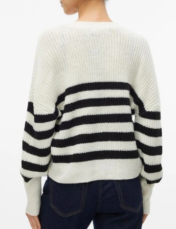 Cardigan Vero Moda, alb/negru