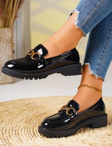 Mocasini SHEIN, negru