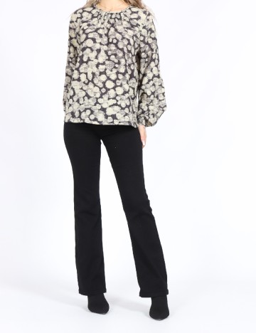 Bluza Vero Moda, crem/gri