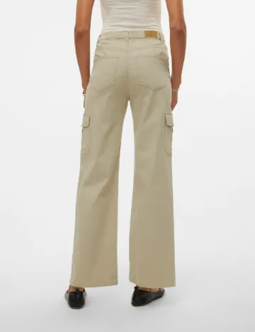 Pantaloni Vero Moda, bej Crem