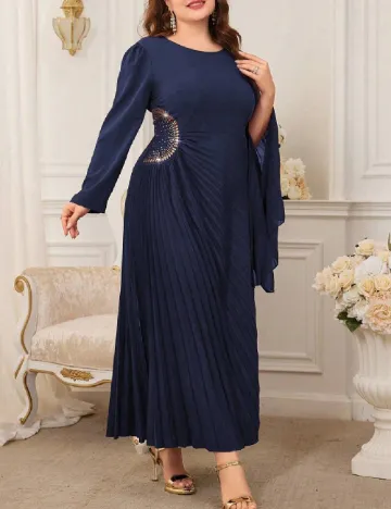 Rochie lunga SHEIN CURVE, bleumarin Albastru