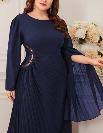 Rochie lunga SHEIN CURVE, bleumarin