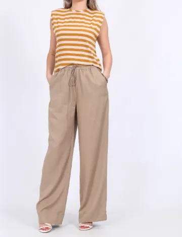 Pantaloni Vero Moda, bej Crem