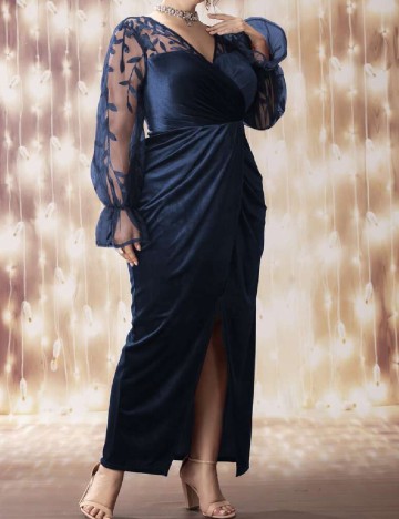 Rochie lunga SHEIN CURVE, albastru