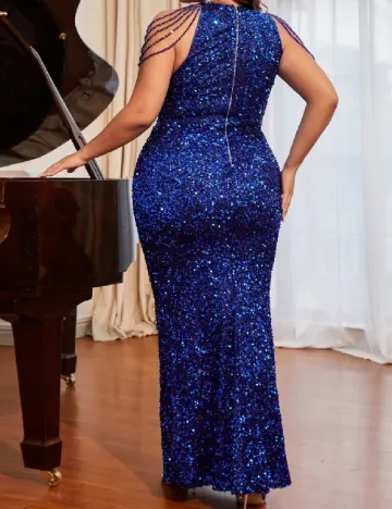 Rochie lunga SHEIN CURVE, albastru