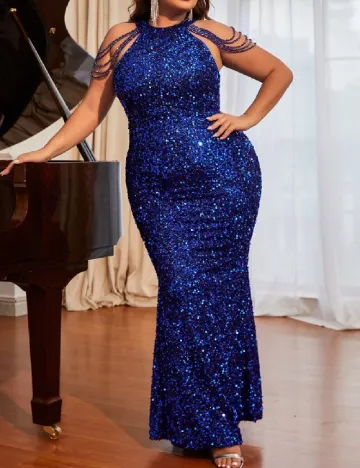 Rochie lunga SHEIN CURVE, albastru