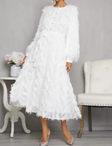 Rochie medie SHEIN, alb Alb