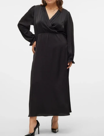 Rochie lunga Vero Moda Curve, negru Negru