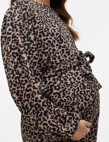 Rochie scurta Vero Moda Maternity, animal print