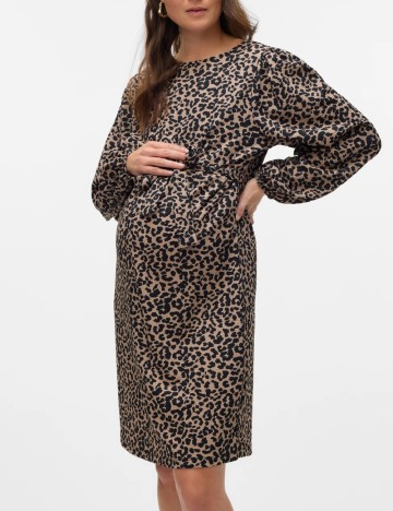 Rochie scurta Vero Moda Maternity, animal print