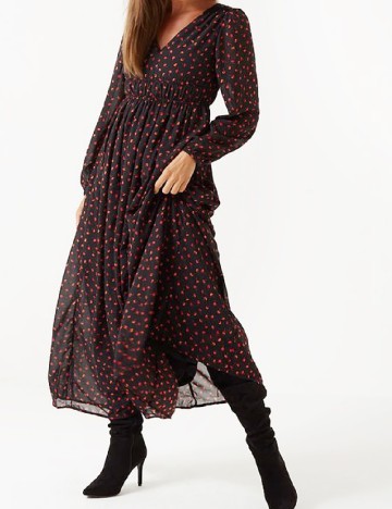Rochie lunga Only, negru