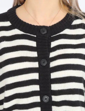 Cardigan Only, alb/negru Negru