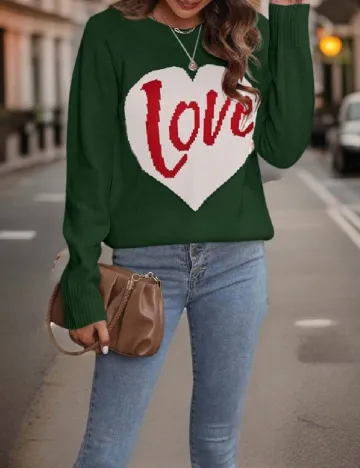 Pulover SHEIN CURVE, verde Verde