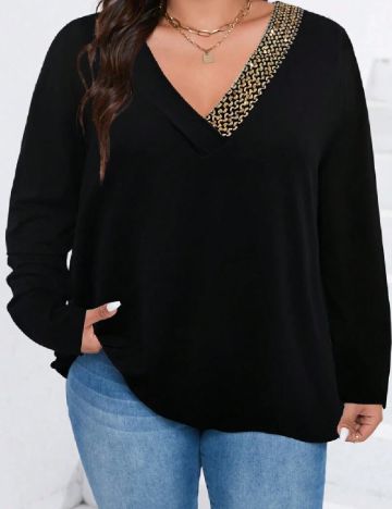 Bluza SHEIN CURVE, negru