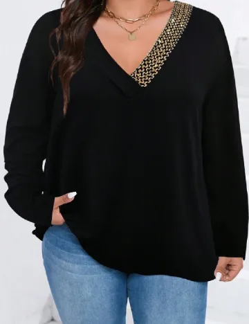 Bluza SHEIN CURVE, negru Negru