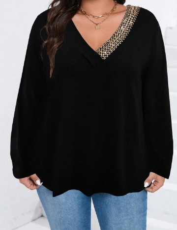 Bluza SHEIN CURVE, negru