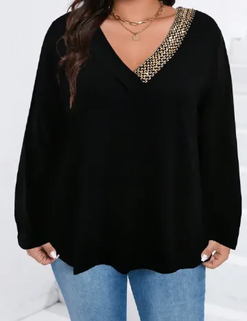 Bluza SHEIN CURVE, negru Negru