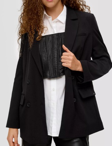 Sacou Oversize Q/S, negru