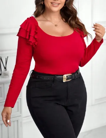 Bluza SHEIN CURVE, rosu Rosu