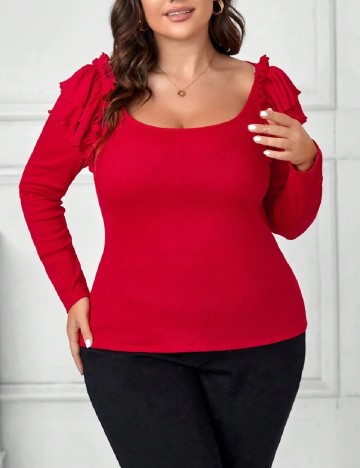 Bluza SHEIN CURVE, rosu