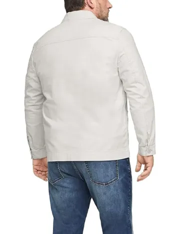 Jacheta s.Oliver Plus Size Men, ecru Alb