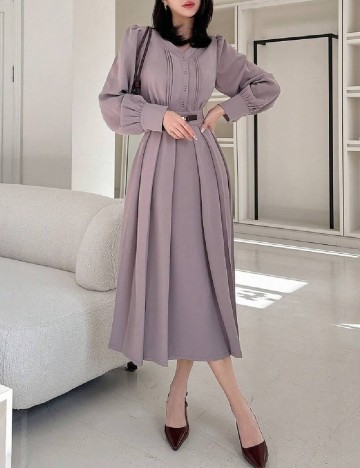 Rochie medie Dazy, mov