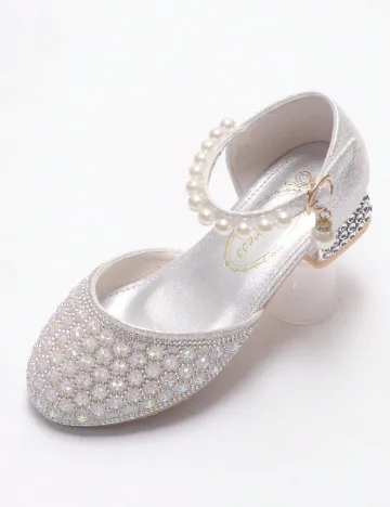 Pantofi Shein Kids, argintiu