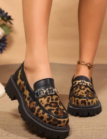 Mocasini SHEIN, animal print