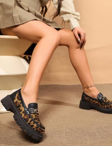 Mocasini SHEIN, animal print