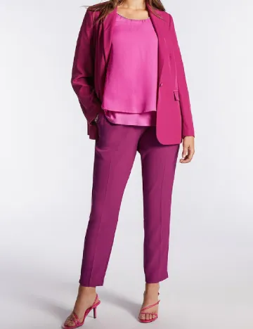 Pantaloni Fiorella Rubino, magenta Roz