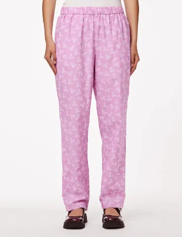 Pantaloni Pieces, roz Roz