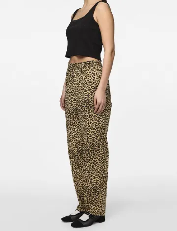 Pantaloni Pieces, animal print Animal print