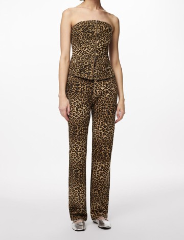 Pantaloni Pieces, animal print