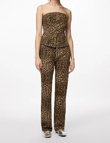 Pantaloni Pieces, animal print Animal print