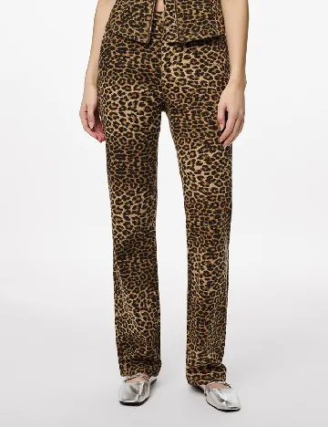 Pantaloni Pieces, animal print Animal print