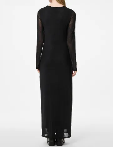 Rochie lunga Pieces, negru Negru